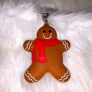 New gingerbread man sanitizer holder Keychain